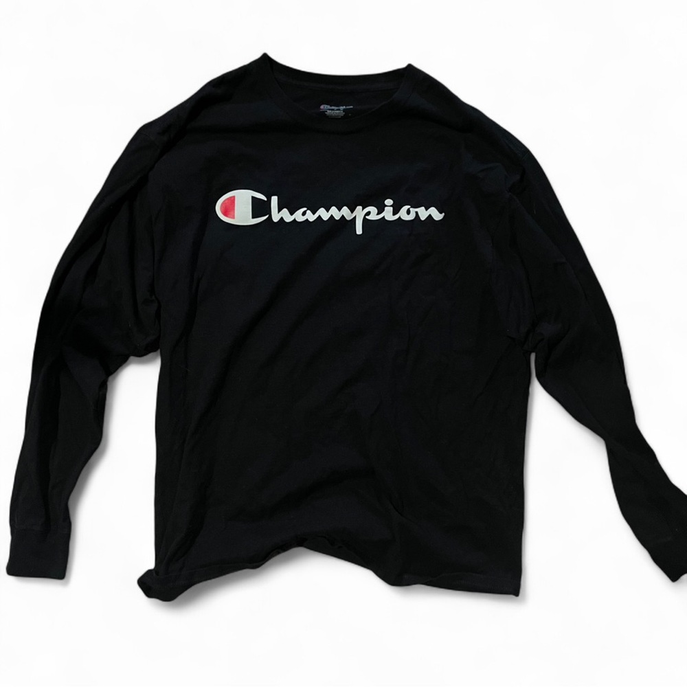Champion Black Sweatshirt with Iconic Logo